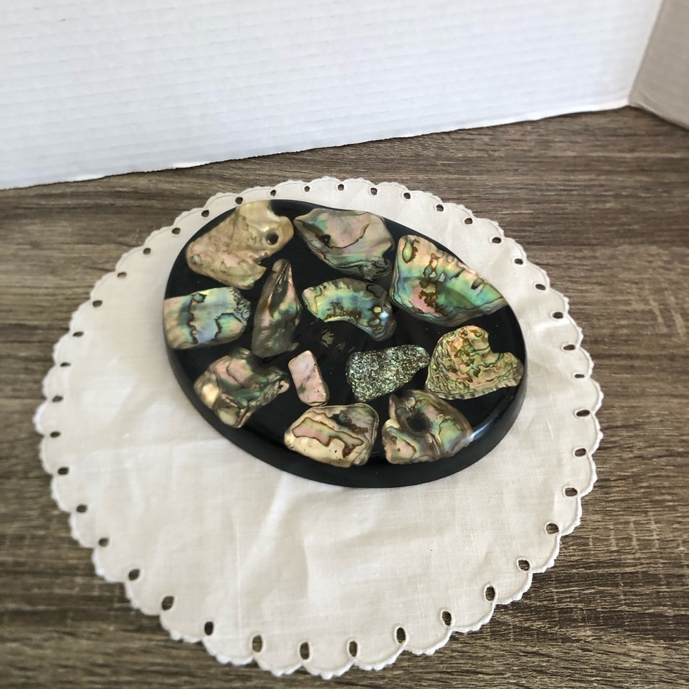 Vtg Lucite Shell Trinket Dish